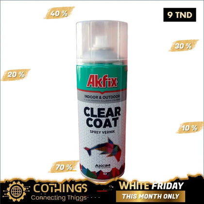 AKFIX SPRAY VERNIS BRILLANT 400 ML - Domotique Tunisie