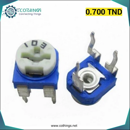 Potentiomètre ajustable Trimmer 1Kohm 102 1K - Domotique Tunisie