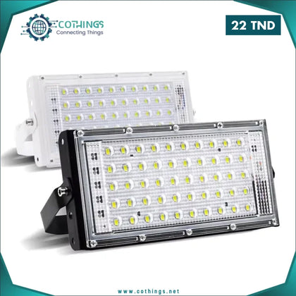 Projecteur LED électrique 12V 50W en alliage d'aluminium, éclairage extérieur economique