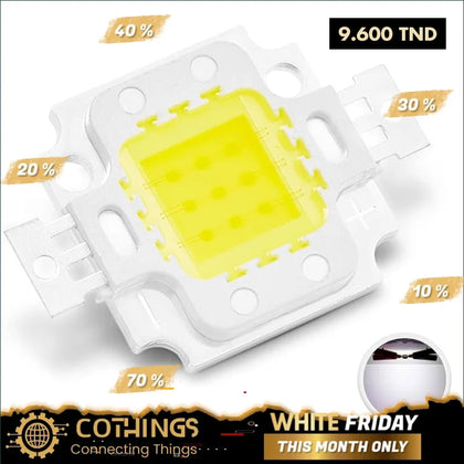 Ampoule LED CMS haute puissance 10 W blanche - Domotique Tunisie