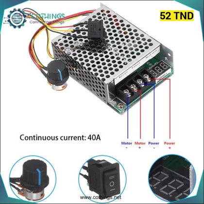 PWM Contrôleur de vitesse de moteur à courant continu 12V 24V 36V 40A