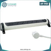 Acheter Multiprise avec bloc rotatif de 6 prises 2P+T Surface , interrupteur et cordon longueur 1,5m - blanc et gris foncé en Tunisie - Disponible au meilleur prix sur CoThings