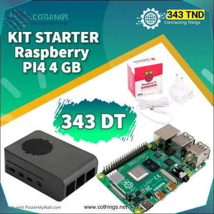 Raspberry PI 4 4GB Ram Starter Kit - Domotique Tunisie