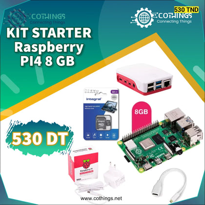 Raspberry PI 4 8GB Ram Starter Kit - Domotique Tunisie
