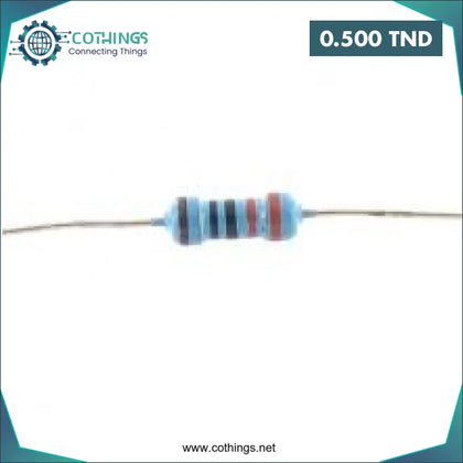 Resistor à pattes axiales avec bandes de couleurs pour résistance 330Ω 1/4W 1%