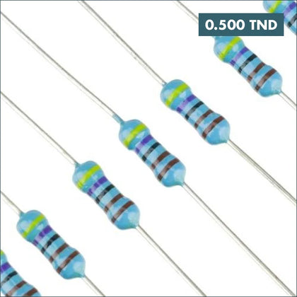 Résistances avec bandes de couleurs 7kΩ 1/4W 1% pièces pour électronique