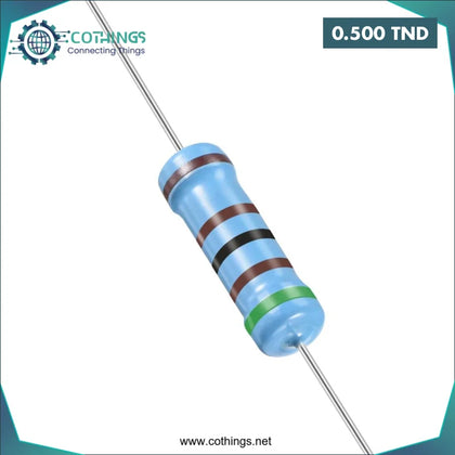 Résistance bleue avec bandes de couleurs pour pièces électroniques, résistance 5.1k 1/4W