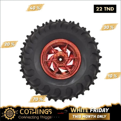 Roue Cramponnée 120mm Pour Robot Tout-Terrain - Domotique Tunisie