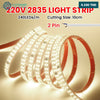 Acheter Ruban double Led 220v Blanc Chaud LED2835 240 Led par metre 220v 3000K en Tunisie - Disponible au meilleur prix sur CoThings