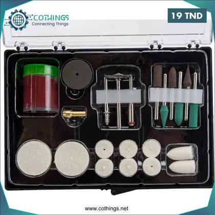 Set accessoire mini meuleuse 22pcs vorel - Domotique Tunisie