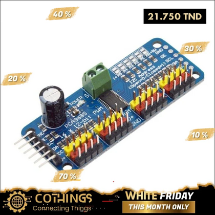 Shield Pilote i2c PCA9685 servo 16 canaux PWM pour Arduino