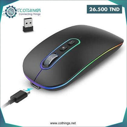 M01 Souris Sans Fil Rechargable - Domotique Tunisie