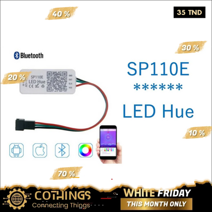 SP110E Contrôleur de ruban et de matrice LED adressable WS2812B