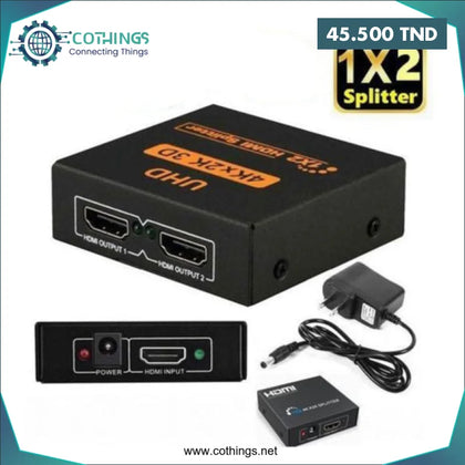Spliter HDMI 2 Port 4K*2K 1.4 UHD SP-1981 - Domotique Tunisie