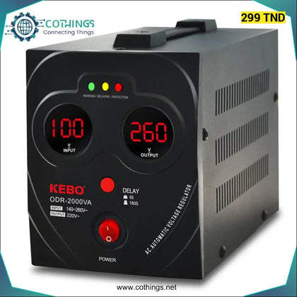 Stabilisateur de tension KEBO ODR-2KVA-100v / 260V - Domotique Tunisie