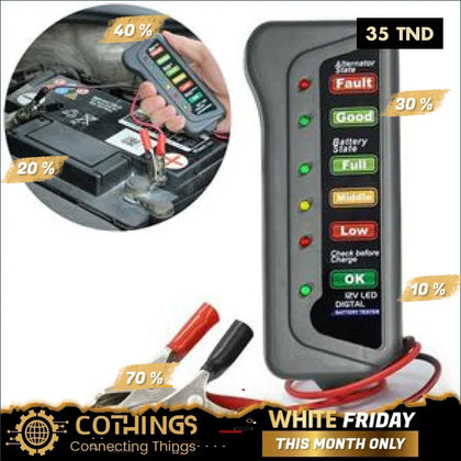 Testeur de batterie de voiture 12V détecteur de défauts outil