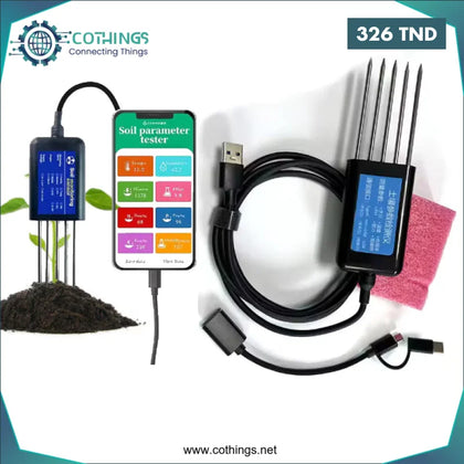Testeur d’humidité et de température du sol 8 en 1 EC npk ph avec USB