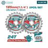 Acheter TOTAL Lames Circulaires 185 mm 24 Dents Ultrathin 1,0 mm Alésage 20 mm TAC2331853 en Tunisie - Disponible au meilleur prix sur CoThings
