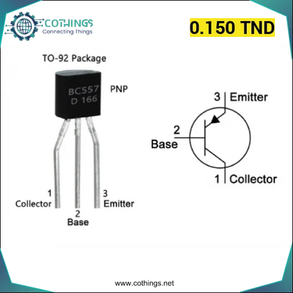 Transistor BC557B PNP TO-92 - Domotique Tunisie
