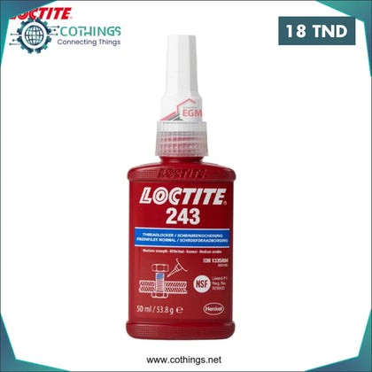 Tube colle Freinlet Normal 243 50ml LOCTITE - Domotique Tunisie