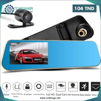 Vehicule blackbox DVR retroviseur ecran 4.3’’ + Camera de Recul