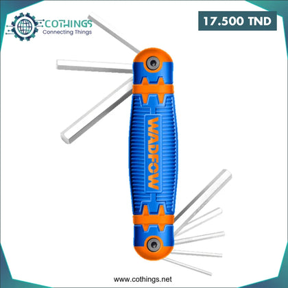 WADFOW jeu 8 cle Hexagonale male pliante WHK1281 - Domotique Tunisie